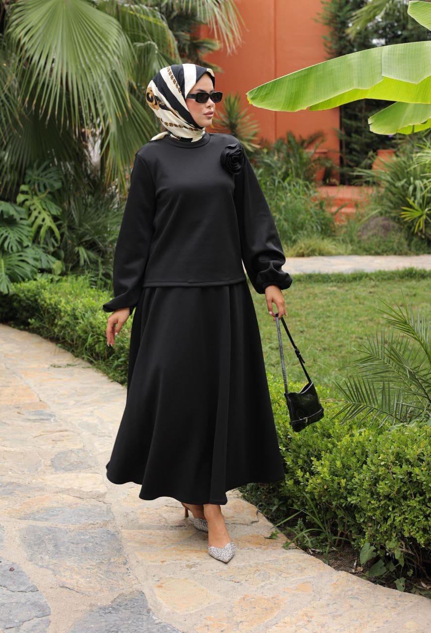 2 Pieces with Floral Design on Shirt - 2 Colors